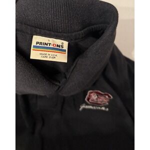 Vintage Print-Ons University Of South Carolina Gamecocks USC Made In USA Polo L